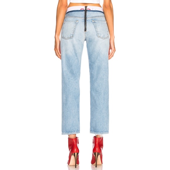 NWT GRLFRND Turner Baggy Boy in All The Rage Jean - Picture 2 of 8